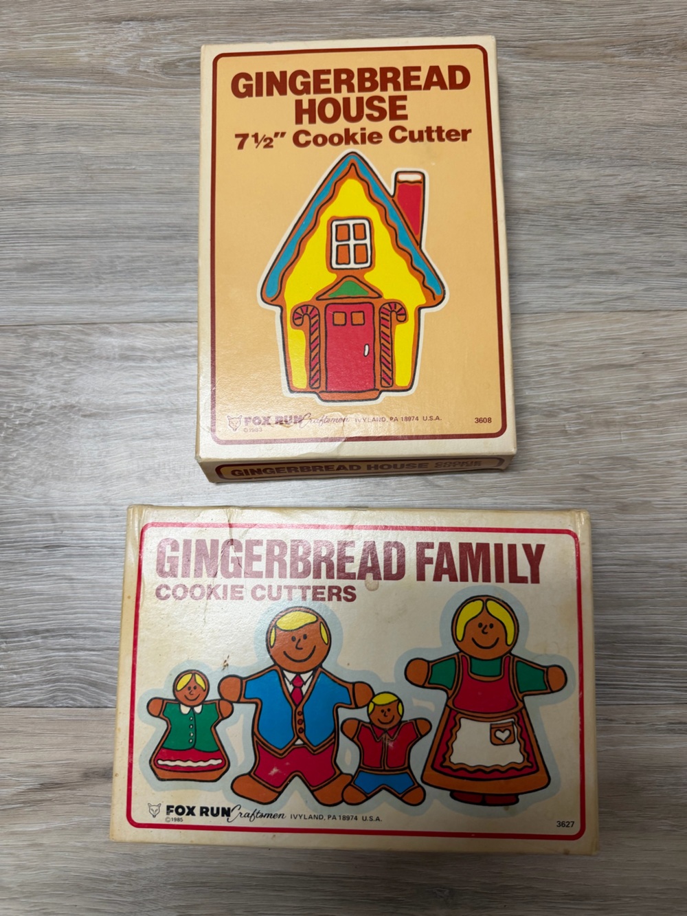Fix Run Gingerbread Family and House Vintage 1983 & 1985 Cookie Cutters